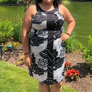Preloved black and almond color dress